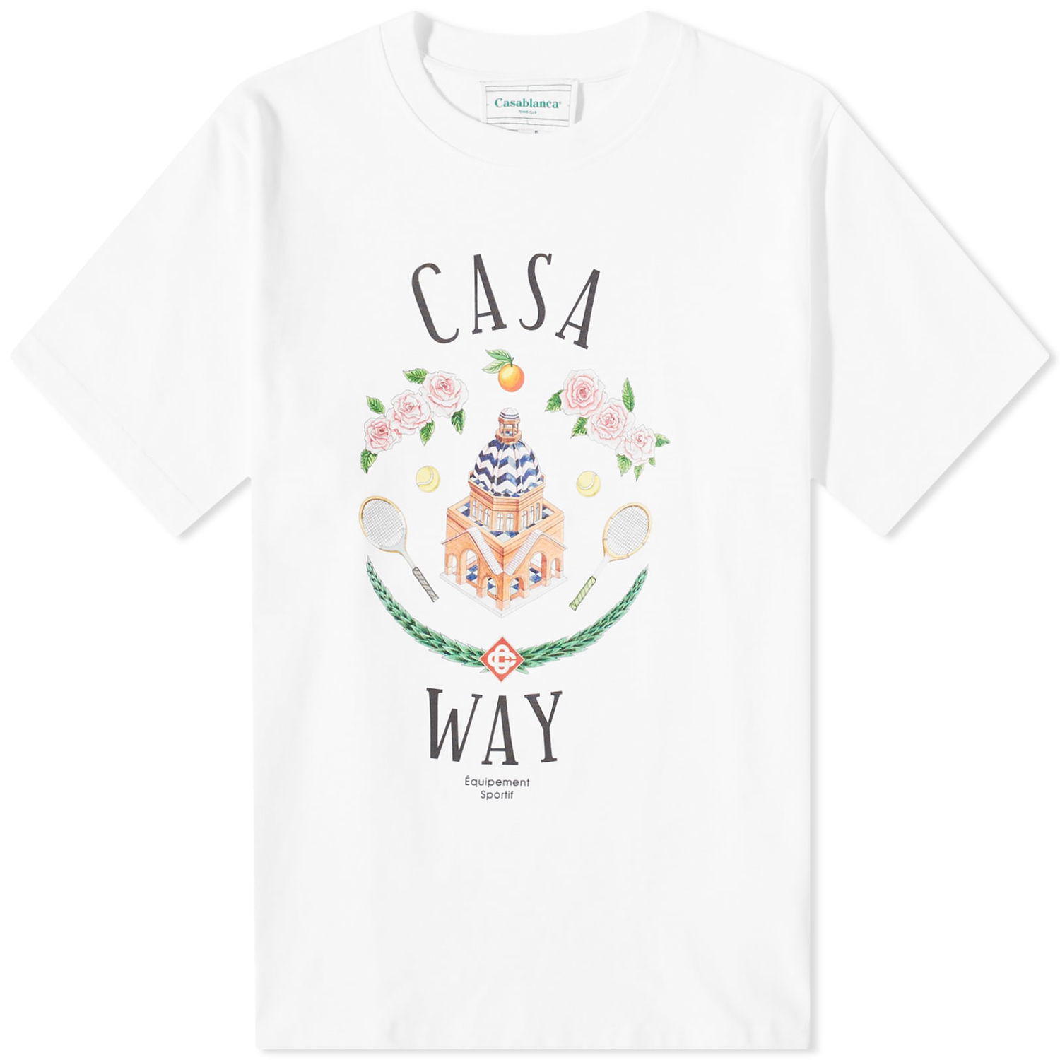 Tričko Casablanca Casa Way Tee Biela | MS23-JTS-001-25, 0