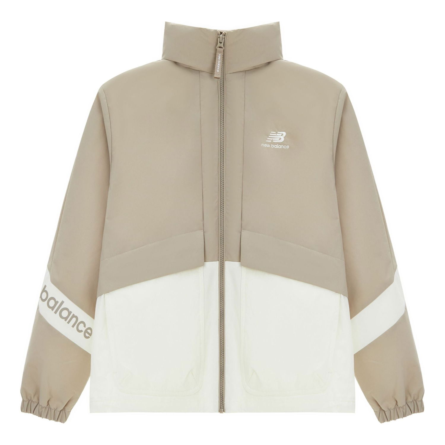 Vetrovka New Balance Lifestyle Colorblock Woven Jacket Béžová | 5AD12103-LBE, 0