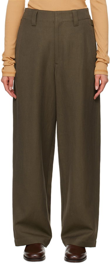Nohavice LEMAIRE Lemaire Maxi Trousers Zelené | PA1083 LF1252, 0