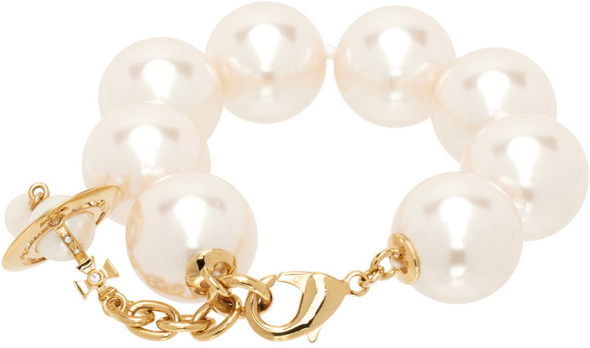 Náramok Vivienne Westwood Giant Pearl Drop Bracelet Béžová | 61030084-02R107-IM, 1