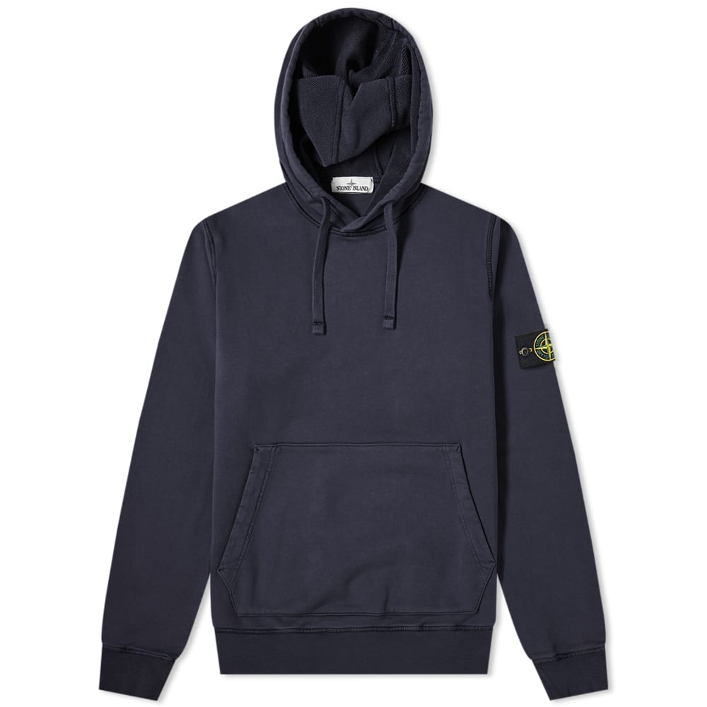 Mikina Stone Island Garment Dyed Popover Hoodie Navy | 741564151-V0020, 0