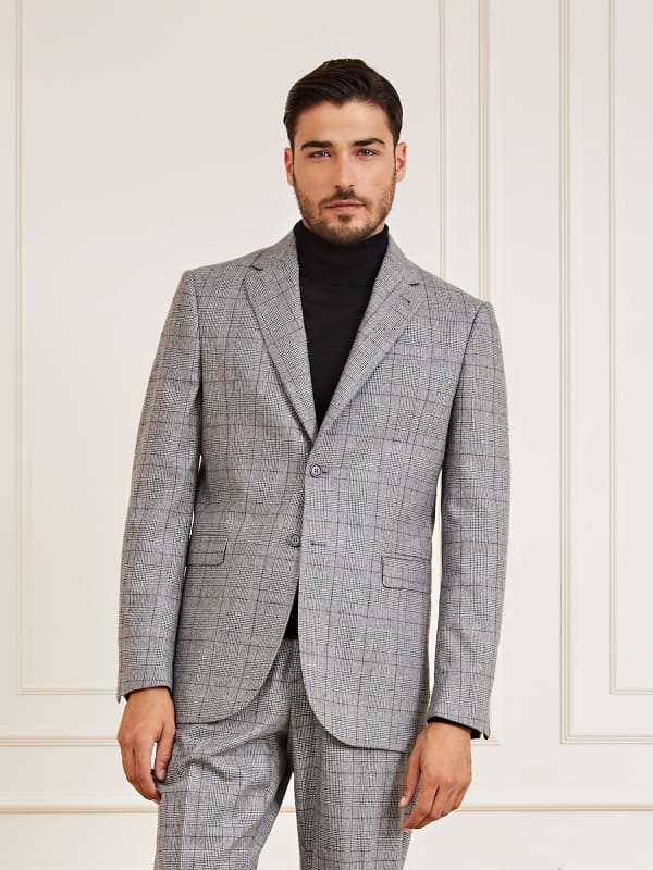 Kabáty GUESS Marciano Prince Of Whales Blazer Šedá | 3BHN052208Z, 0
