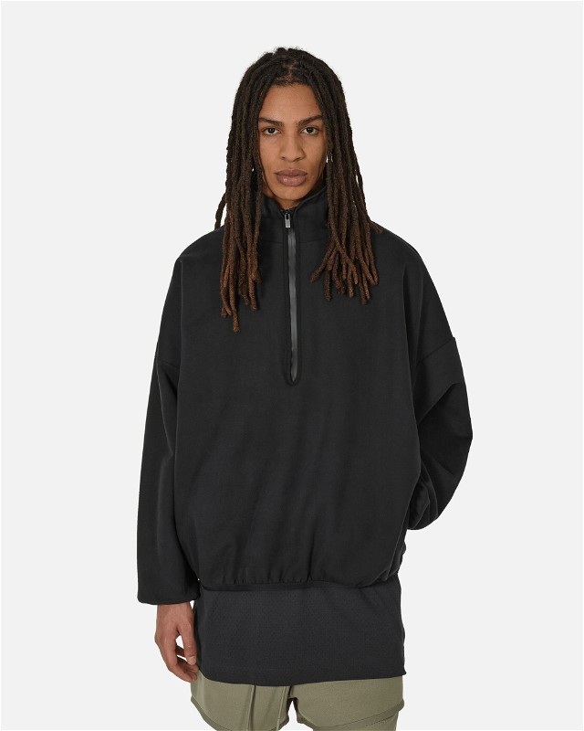 Fear of God Athletics Suede Fleece Half-Zip Sweatshirt Black