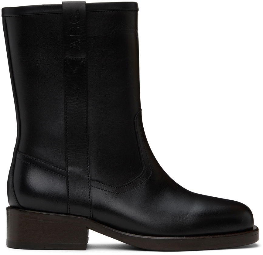 Oblečenie A.P.C. A.P.C. Héloïse Leather Boots Čierna | PXBAA-F54282, 0