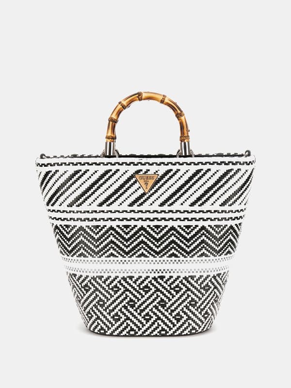 Kabelka GUESS Happyland Raffia Handbag Šedá | HWWG9343220, 0