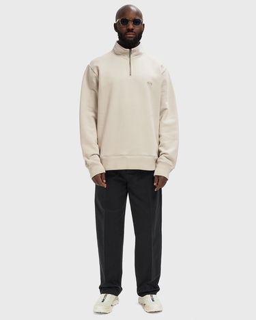 Mikina ØLÅF Signature Zip Mock Sweatshirt Béžová | M990204-CEMENT, 1