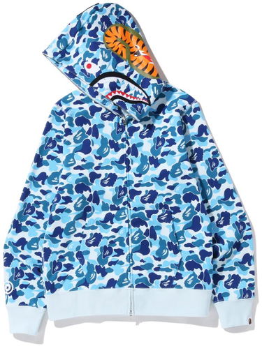 Mikina BAPE ABC Camo Shark Full Zip Hoodie Modrá | 001ZPI201002M-BLU, 1