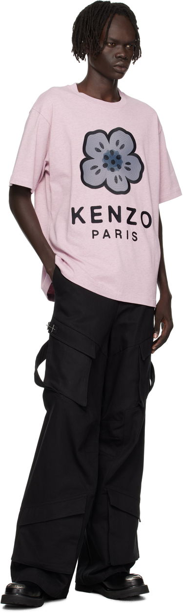 Tričko KENZO Kenzo Paris 'Boke Flower' Embroidered Oversized T-Shirt Ružová | FF65TS4574SI, 3