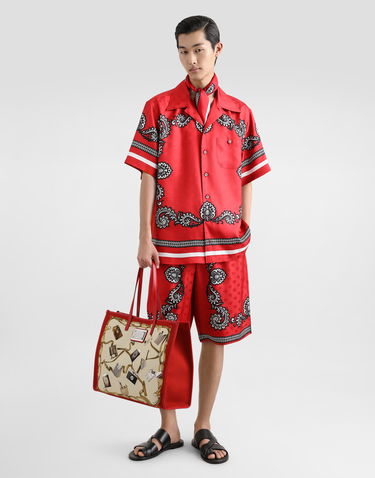 Šortky Dolce & Gabbana Dolce & Gabbana Bandanna-Print Silk Shorts Červená | GV37ATGI926HR5IJ, 1