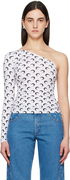 Marine Serre Moon Jersey Asymmetric Top