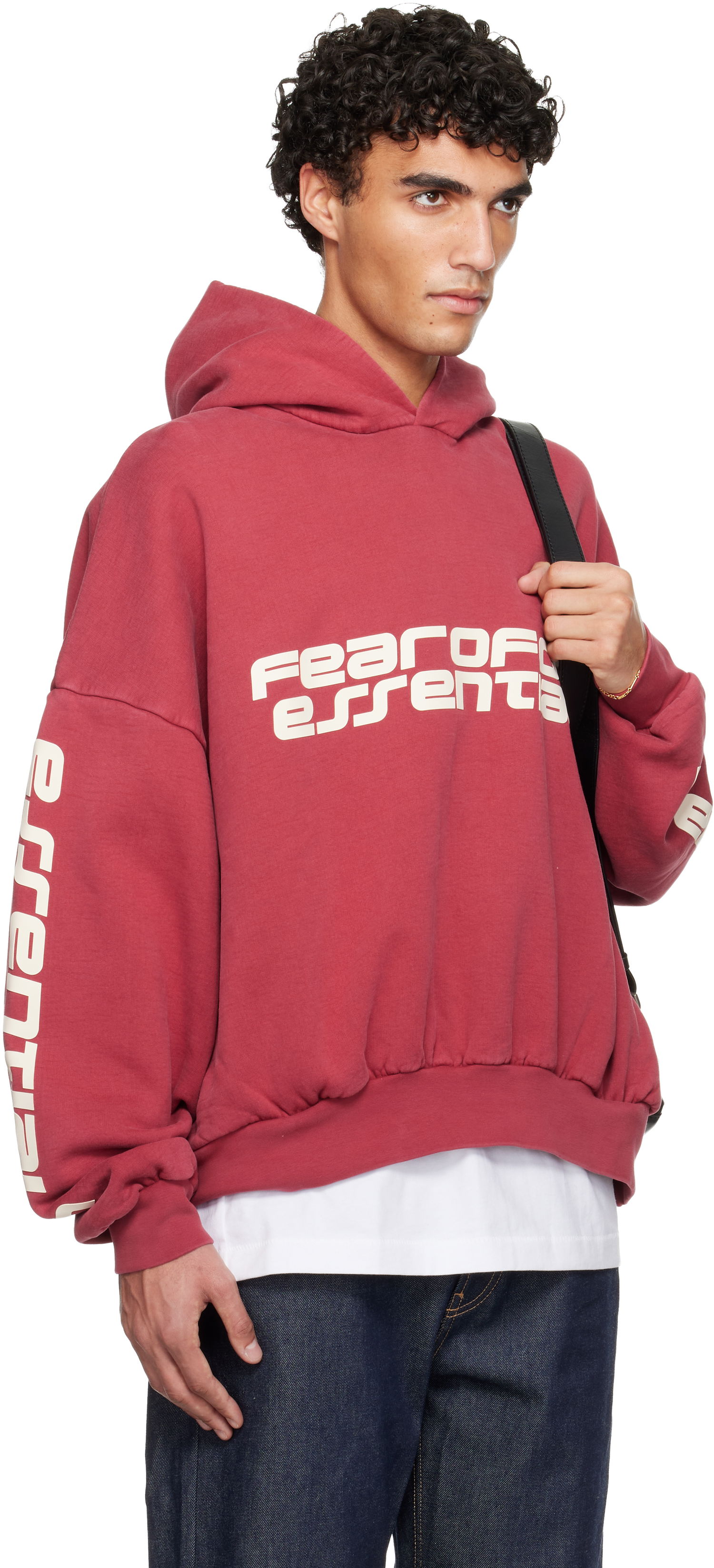 Mikina Fear of God ESSENTIALS Holiday Cropped Relaxed Hoodie Vínová | 192HO256901F, 1