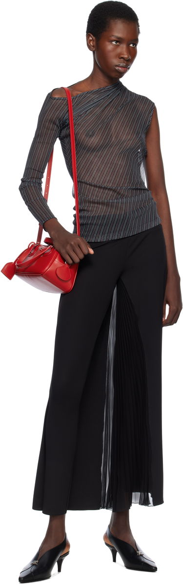 Nohavice Courrèges Courrèges Infinity Pleats Jersey Trousers Čierna | 225JPA325JS0220, 3