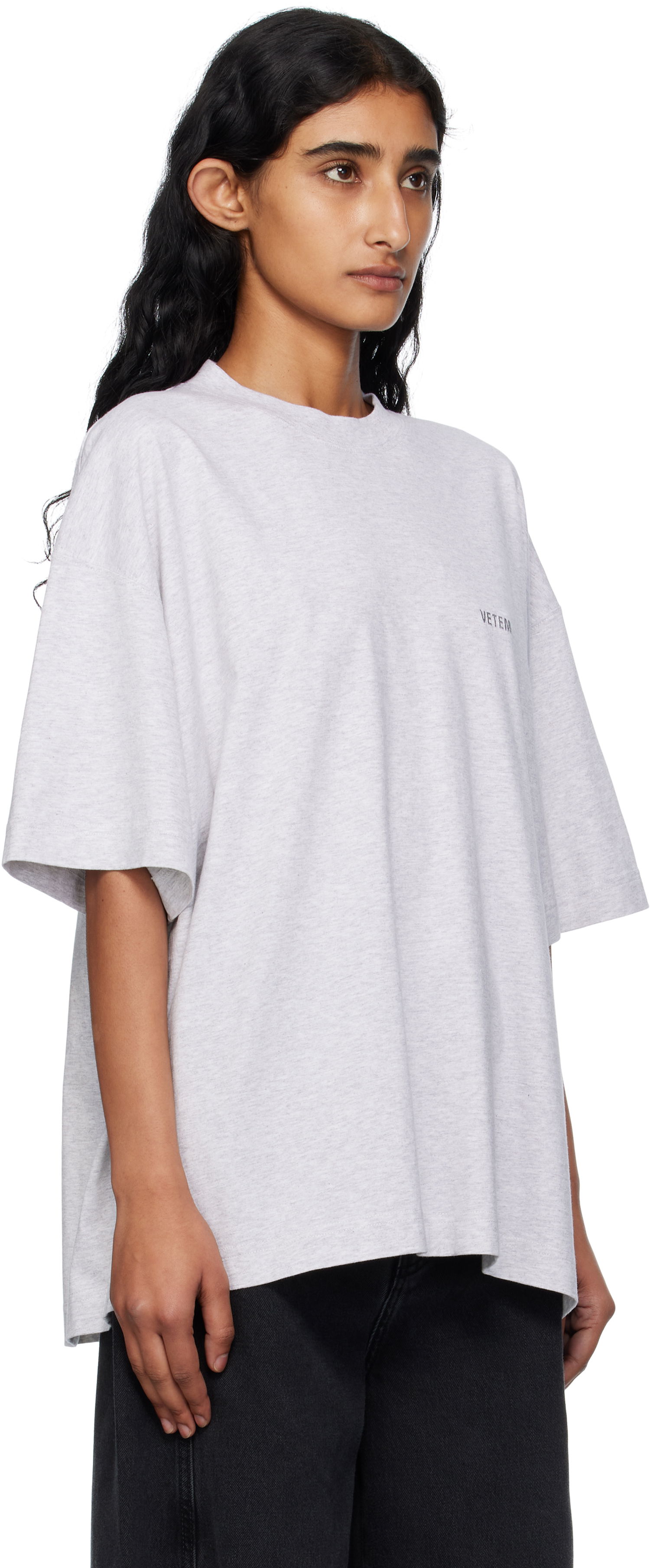 Tričko VETEMENTS Vetements Logo Regular Fit T-Shirt Šedá | UH76TR100G, 1