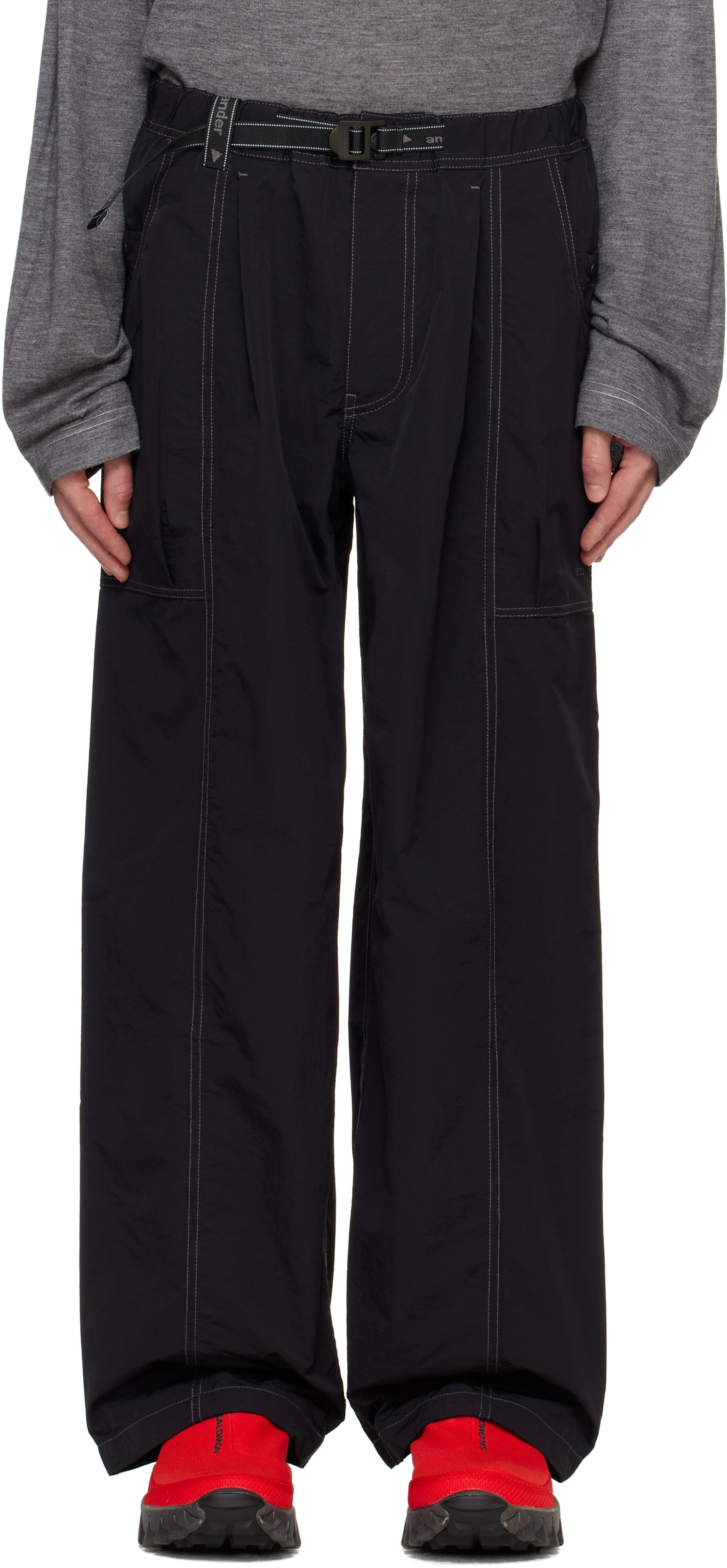 Nohavice and wander Crinkled Nylon Trousers Čierna | 5744282182, 0