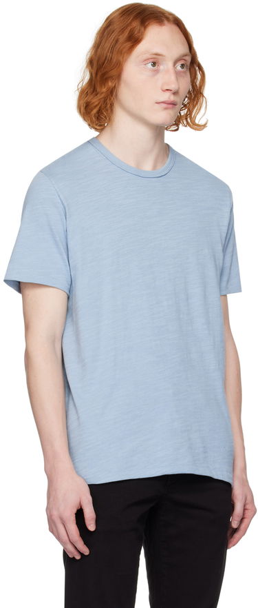 Tričko rag & bone Classic Flame T-Shirt Modrá | MBC22FT039TL39, 1