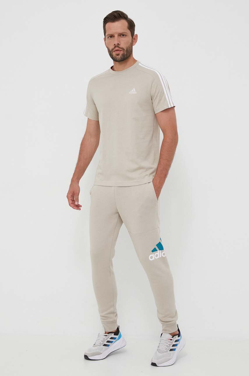 Tepláky adidas Originals Essentials Fleece Tapered Cuff Big Logo Pants Béžová | IJ8903, 0