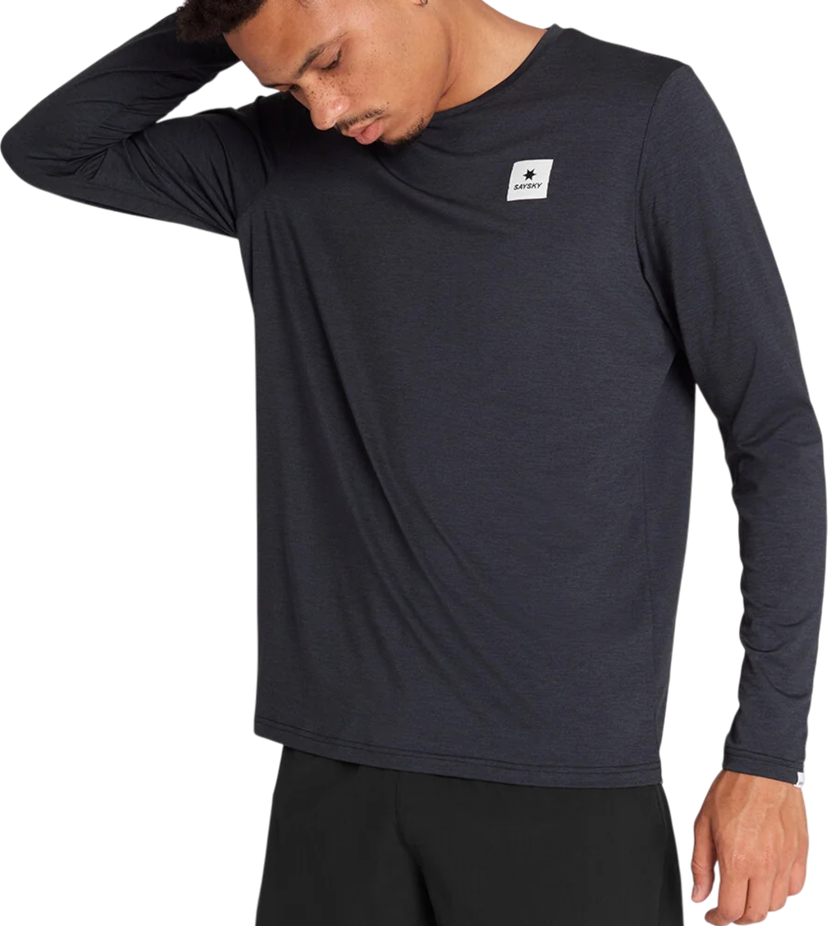 Tričko Saysky Reflective Logo Pace Long Sleeve T-Shirt Šedá | omrls20c9001-omrls20c9001