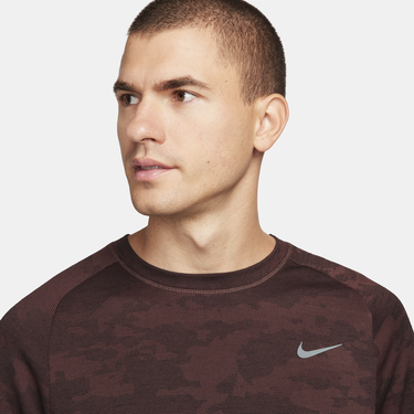 Tričko Nike M NK TFADV RUN DVN LS Vínová | fb8538-227, 3
