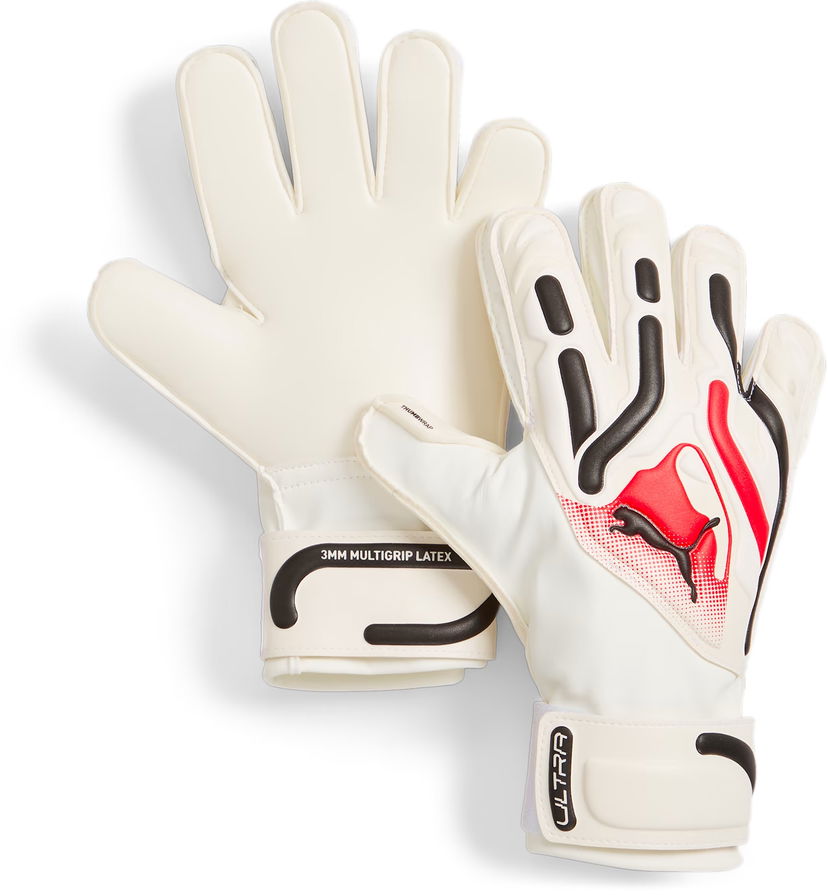 Športový doplnok Puma ULTRA Match Protect Youth Goalkeeper Gloves with 3MM Multigrip Latex and Thumbwrap Biela | 041865-01