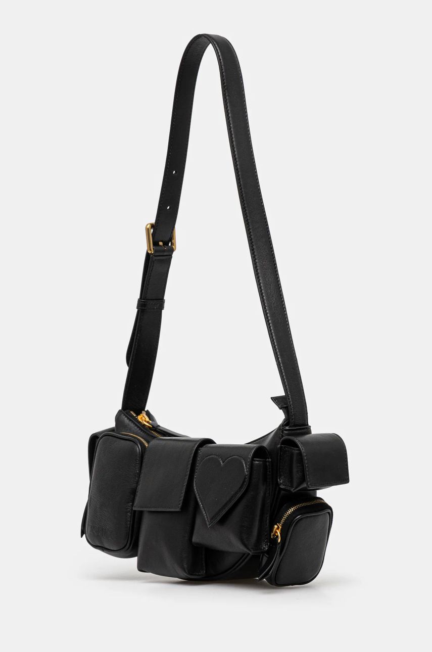 Ľadvinka Fiorucci Multi-Pocket Leather Waist Bag Čierna | U01FPABA123LE04BK01, 1