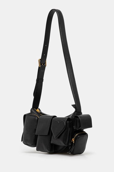 Ľadvinka Fiorucci Multi-Pocket Leather Waist Bag Čierna | U01FPABA123LE04BK01, 1