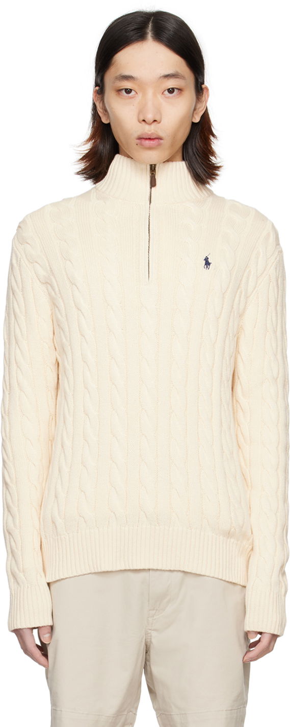Sveter Polo by Ralph Lauren Embroidered Sweater Béžová | 710810841015