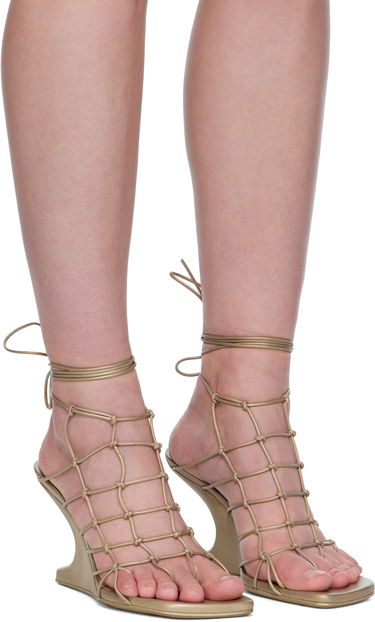 Doplnky Rick Owens Rick Owens Hollywood Web Cantilever Heeled Sandals Metalická | RO01E7856 LLPM, 3