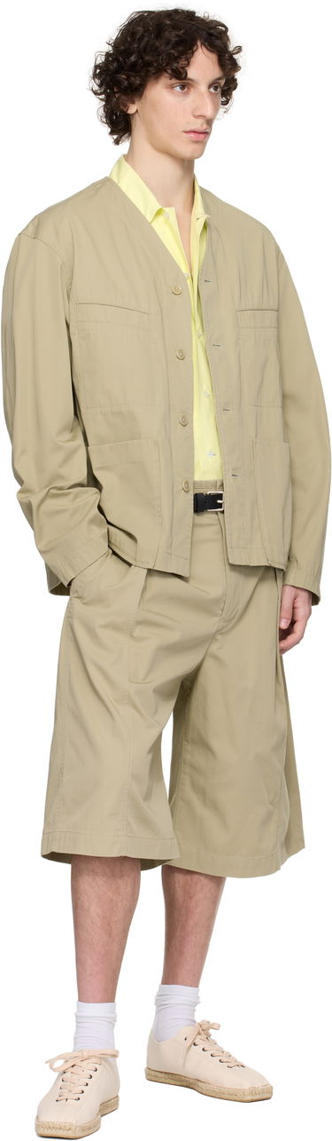 Košeľa LEMAIRE Lemaire Collarless Overshirt Béžová | OV1011 LF1352, 3