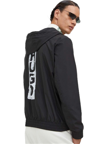 BOSS Water-repellent Vertical Logo Hooded Jacket 50493643
