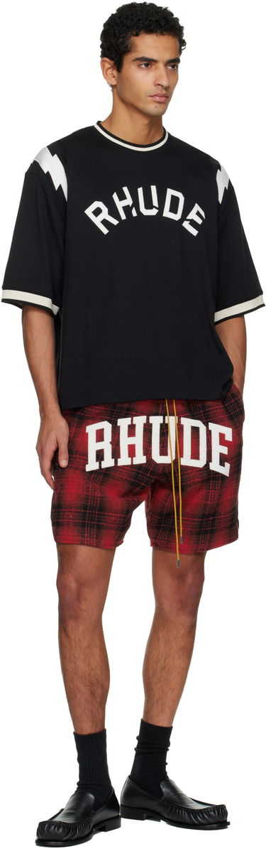 Dres Rhude 'Rhude' Lightning Ringer Jersey T-shirt Čierna | RHFW25TT01729, 3