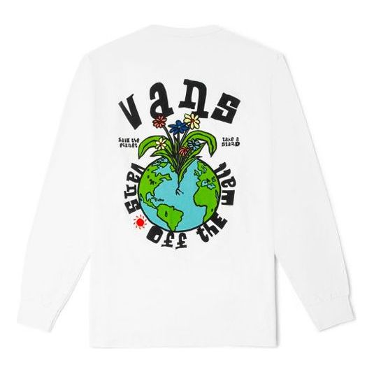 Tričko Vans Earth Pattern Long Sleeve T-Shirt Biela | VN0A5E870VW