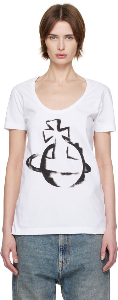 Tričko Vivienne Westwood Vivienne Westwood Stencil Orb Lollo T-Shirt Biela | 3G010034-J001M-, 0