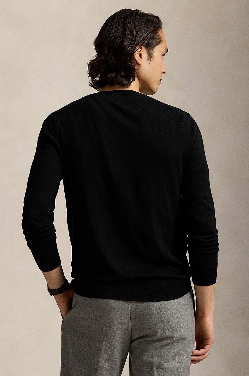 Sveter Polo by Ralph Lauren V-Neck Sweater Čierna | 710946142, 1