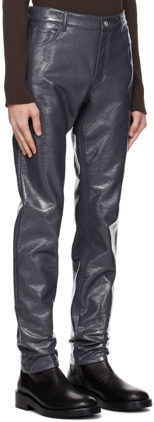 Crinkled Slim-Fit Trousers