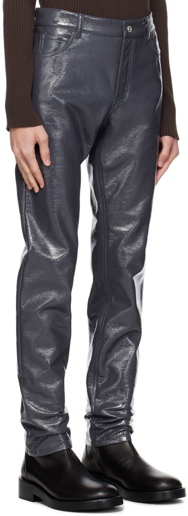 Džínsy Courrèges Crinkled Slim-Fit Trousers Šedá | 123CPA022VY0014, 1