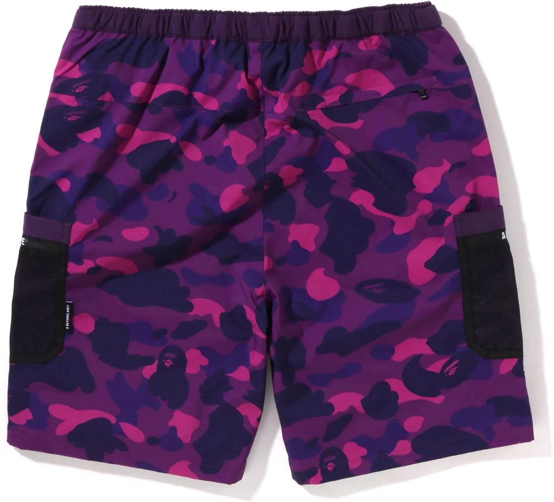 Šortky BAPE Color Camo Mesh Pocket Shorts Fialová | 001SI301007M, 1