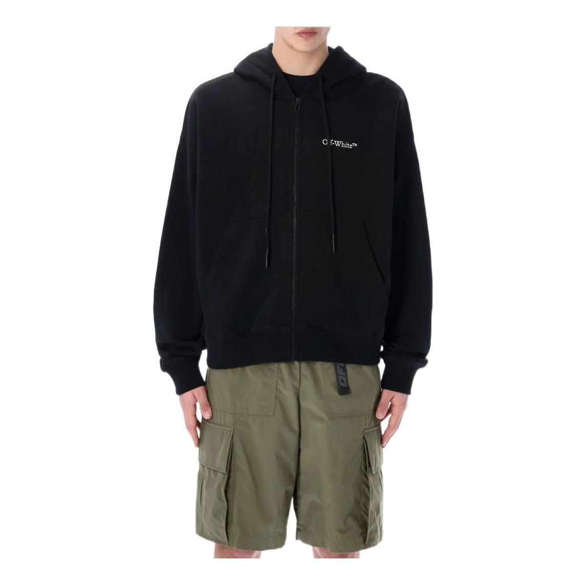Mikina Off-White Cotton Hoodie Čierna | OMBE015S22FLE0011001, 0