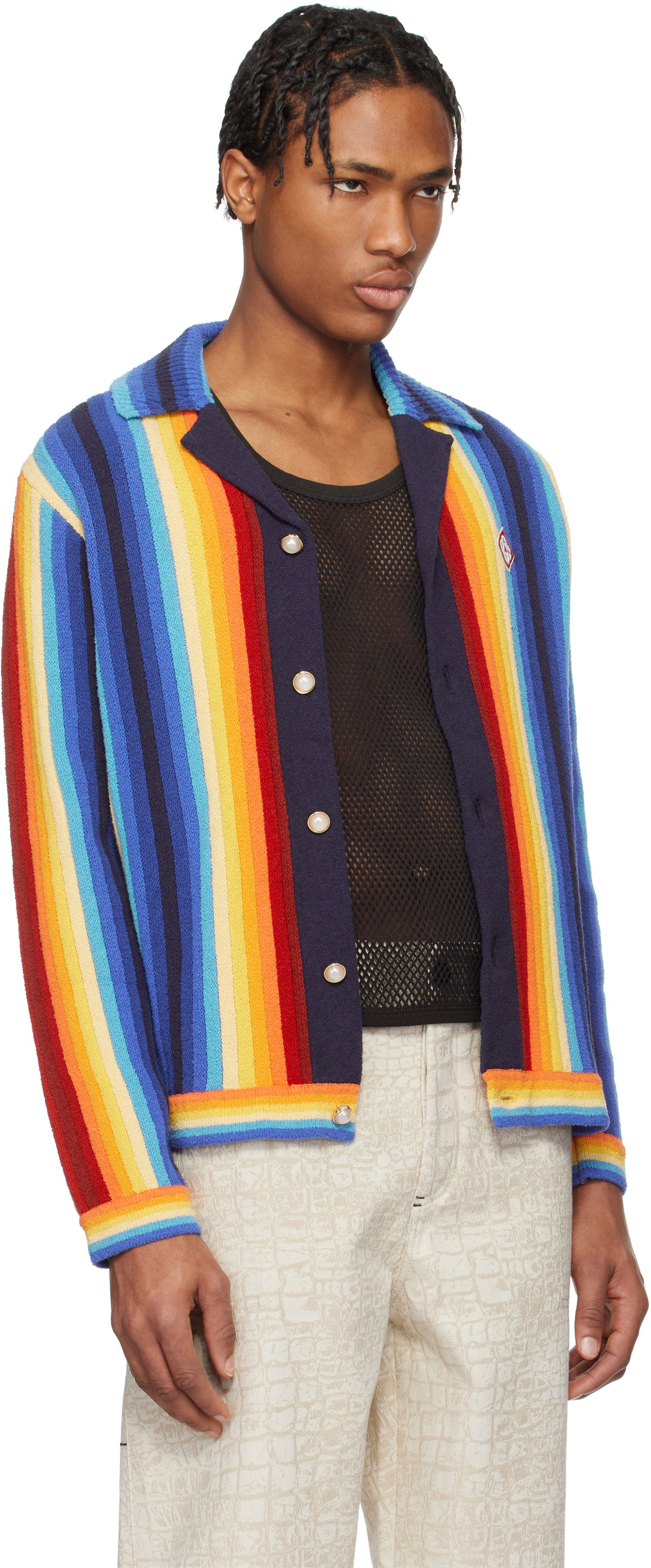 Sveter Casablanca Casablanca Gradient Stripe Towelling Cardigan Rôznofarebný | MS25-KW-910-01, 1
