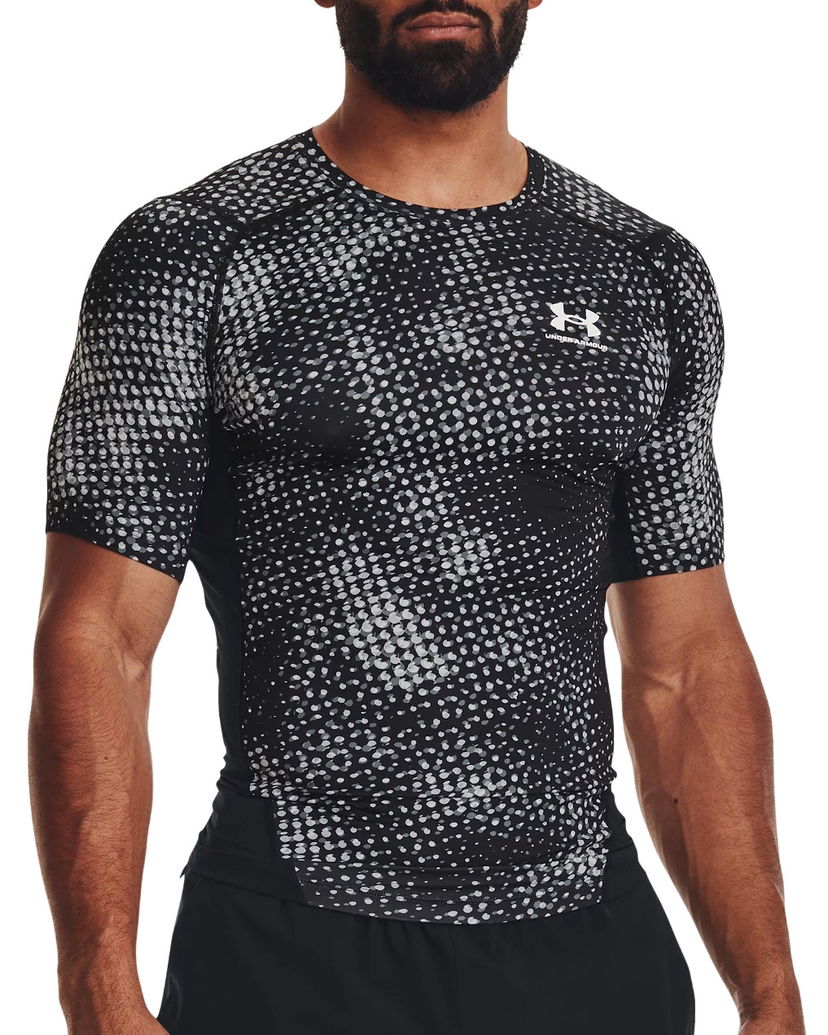Tričko Under Armour HG Armour Printed Compression T-Shirt Čierna | 1373819-001