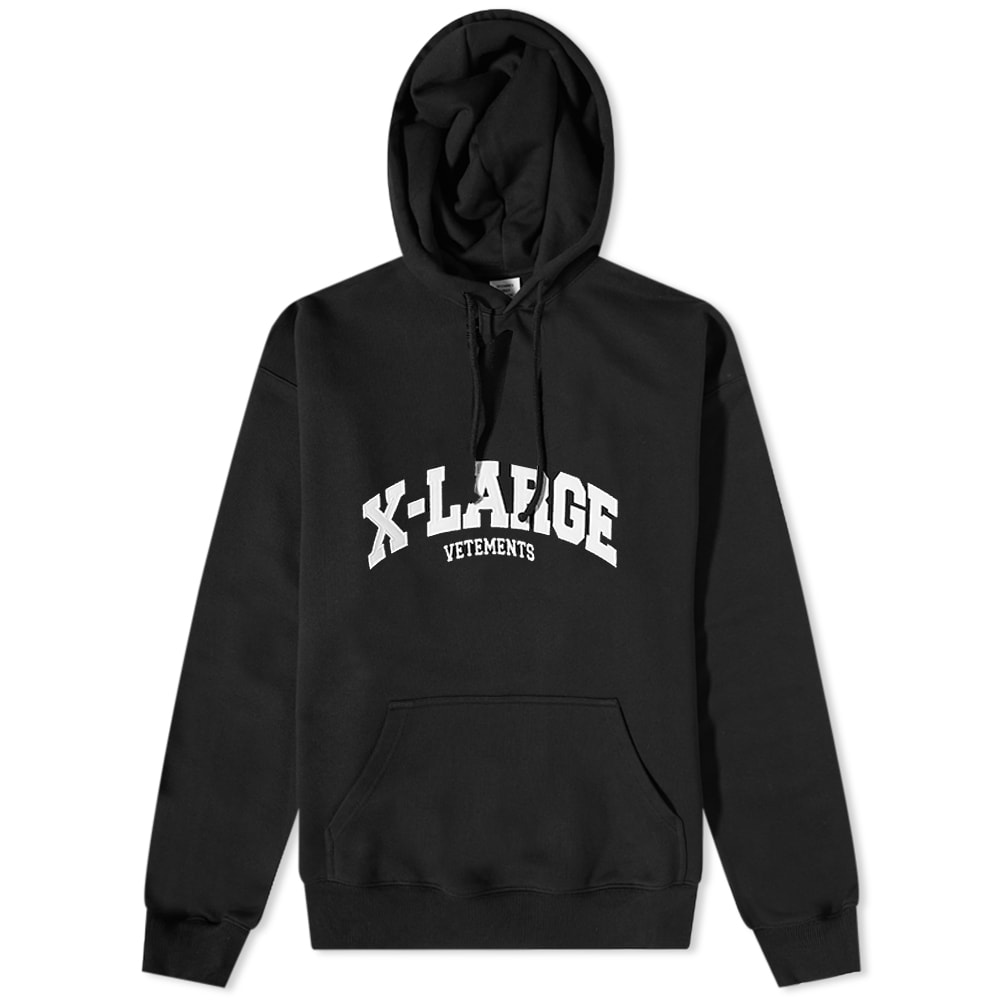 Mikina VETEMENTS X-Large Logo Popover Hoody Čierna | UE63HD660B, 0
