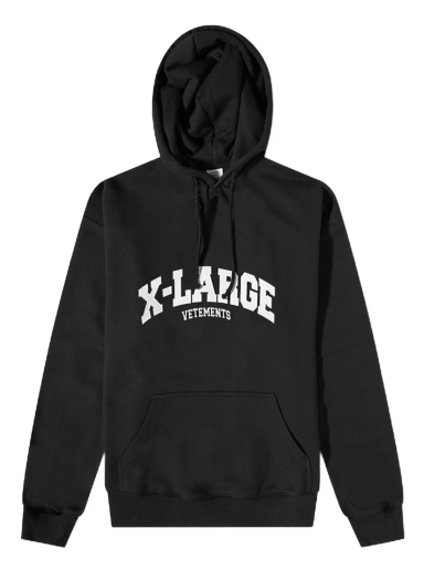 Mikina VETEMENTS X-Large Logo Popover Hoody Čierna | UE63HD660B