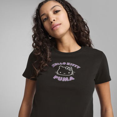 Crop Top Puma PUMA X HELLO KITTY AND FRIENDS Women's Cropped T-Shirt Čierna | 631613_01, 4