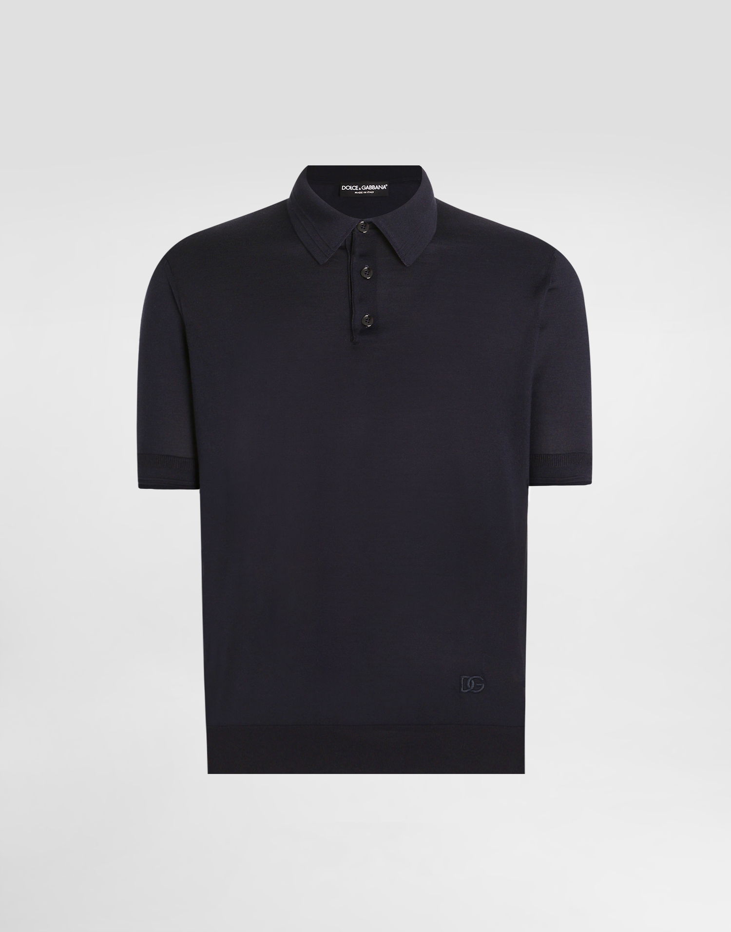 Polo tričko Dolce & Gabbana Dolce & Gabbana Satin Silk Polo Shirt Navy | GXZ02ZJBSLVB1622, 0