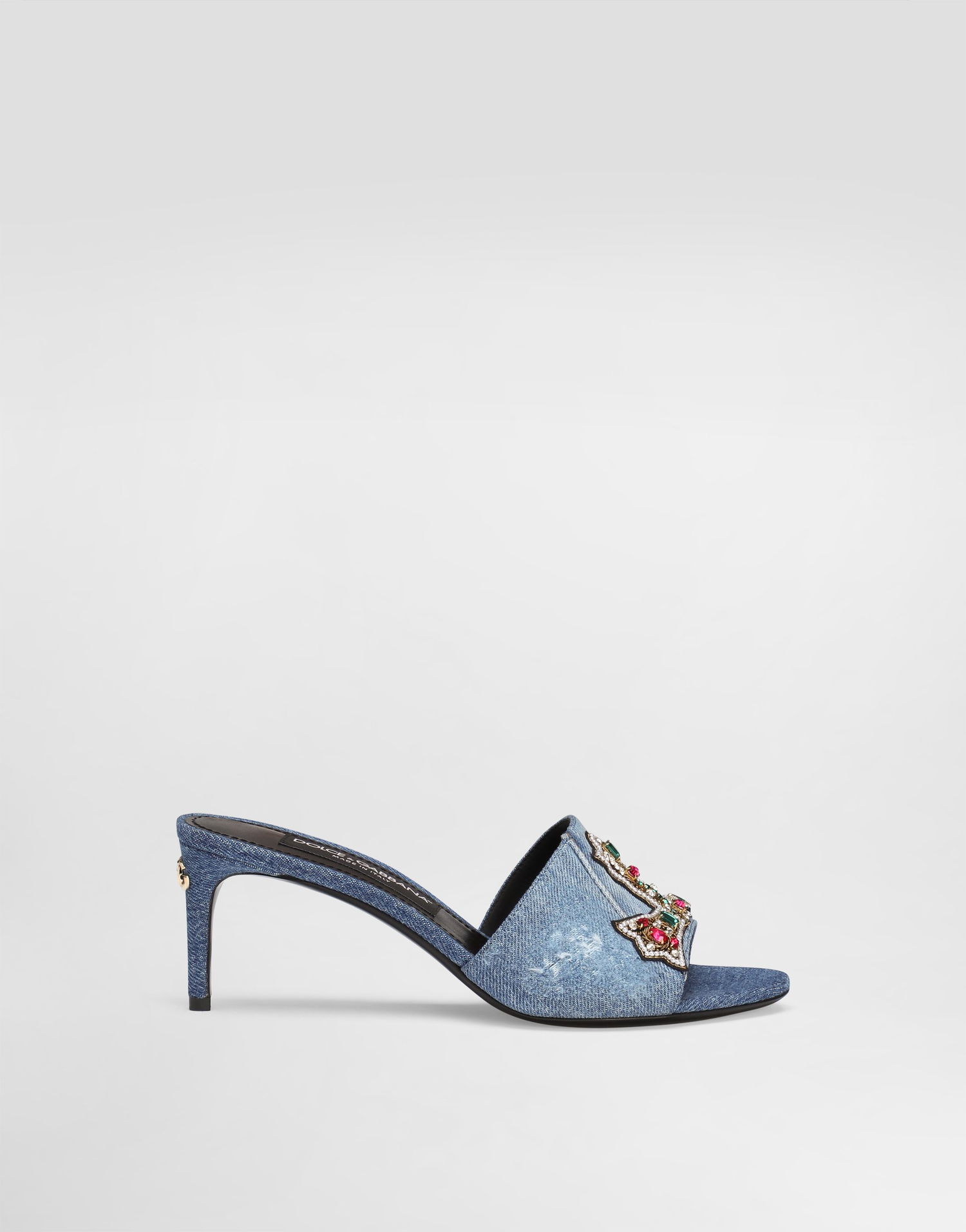 Doplnky Dolce & Gabbana Dolce & Gabbana Denim Mules with Embellishments Modrá | CR1893AN6248C609, 0