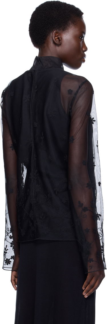 Košeľa TOTEME TOTEME Floral Tulle Mock Neck Blouse Čierna | 253-WRT0546-FB0431, 2