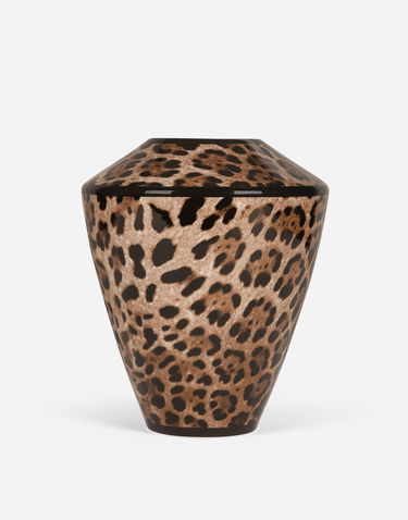 Home decor Dolce & Gabbana Large Leopard Print Amphora Porcelain Vase Rôznofarebný | TCC198TCAMWUL018, 3