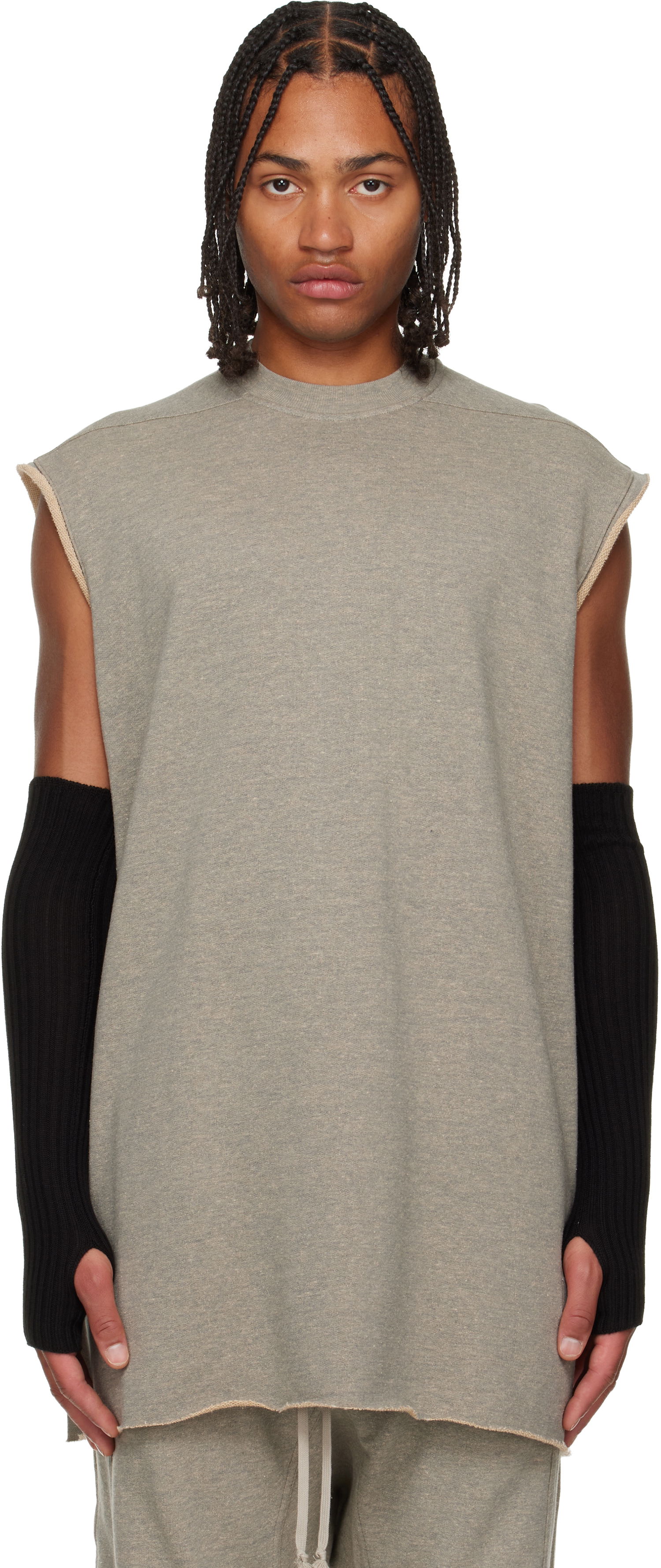 Tričko Rick Owens Rick Owens DRKSHDW Concordians Sleeveless Tarp T-shirt Šedá | DU02E7158 FGM, 0