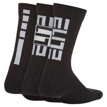 Ponožky Nike Elite Basketball Crew Socks 3-Pack Čierna | CW6063-010, 2