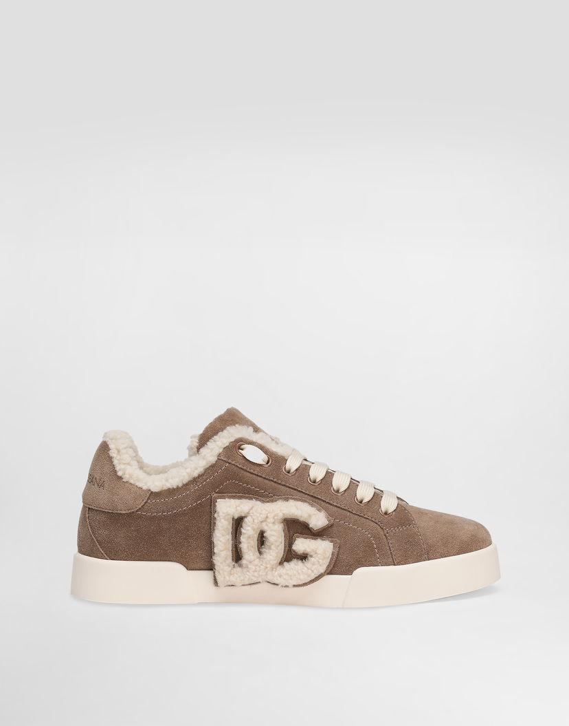 Tenisky a topánky Dolce & Gabbana Dolce & Gabbana Portofino Light Calfskin and Sheepskin Hnedá | CK2374AJ2228W065