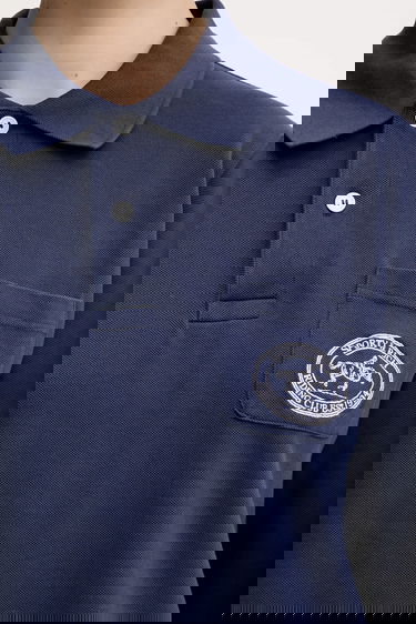 Polo tričko Sporty & Rich Sporty & Rich Riding Club Longsleeve Pique Polo Navy | TO086612244BL106, 3